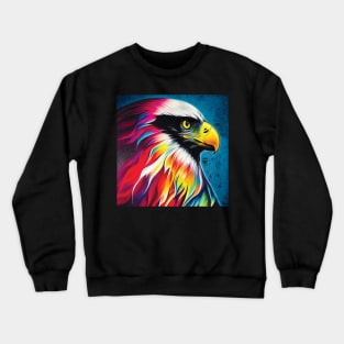 American Eagle in Striking Rainbow Colours Crewneck Sweatshirt